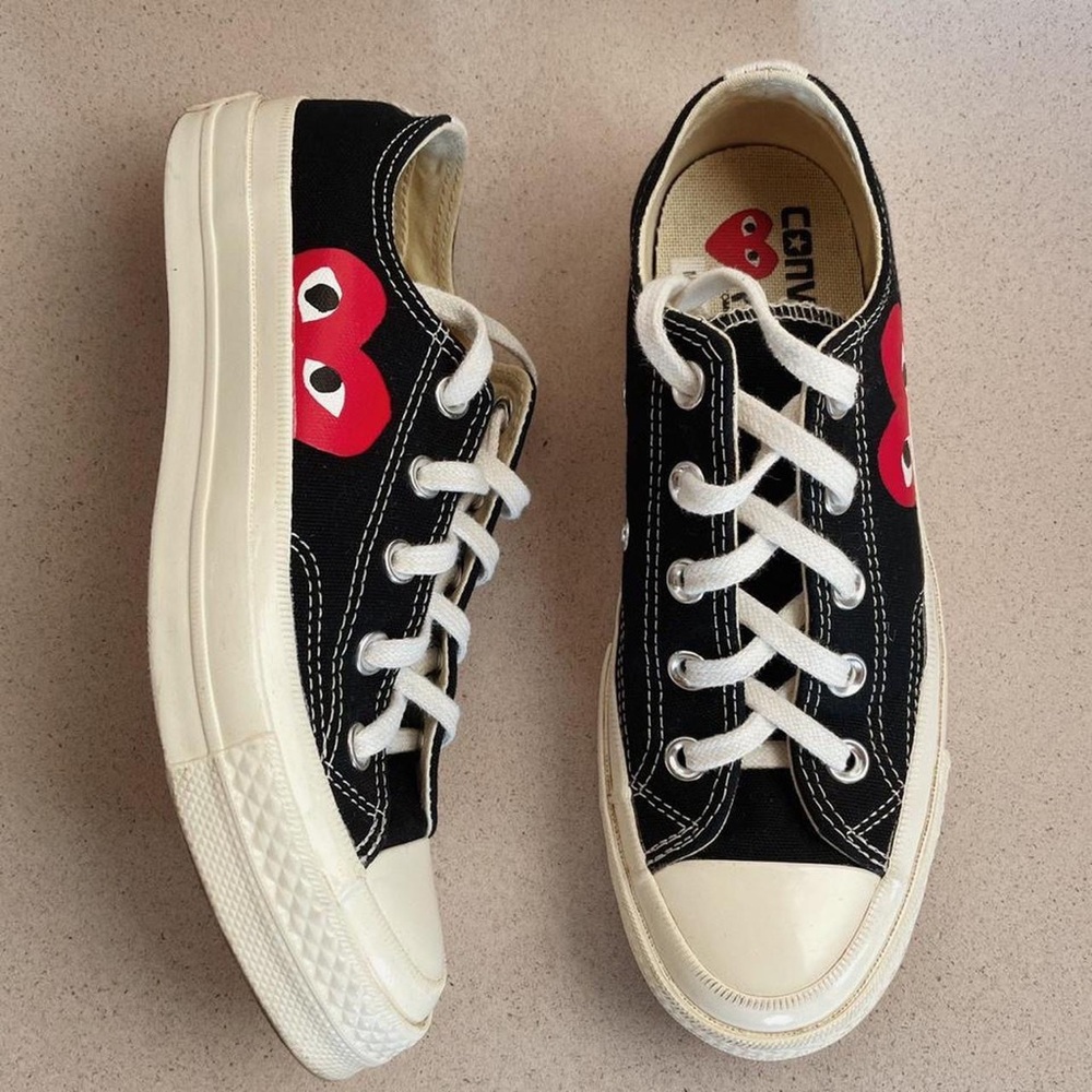 Commes des garçons black lowtop Converse